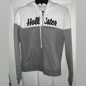 Small Gray/White Hollister Hoodie